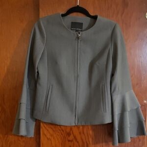 Banana Republic Gray Blazer with Tiered Bell Sleeves